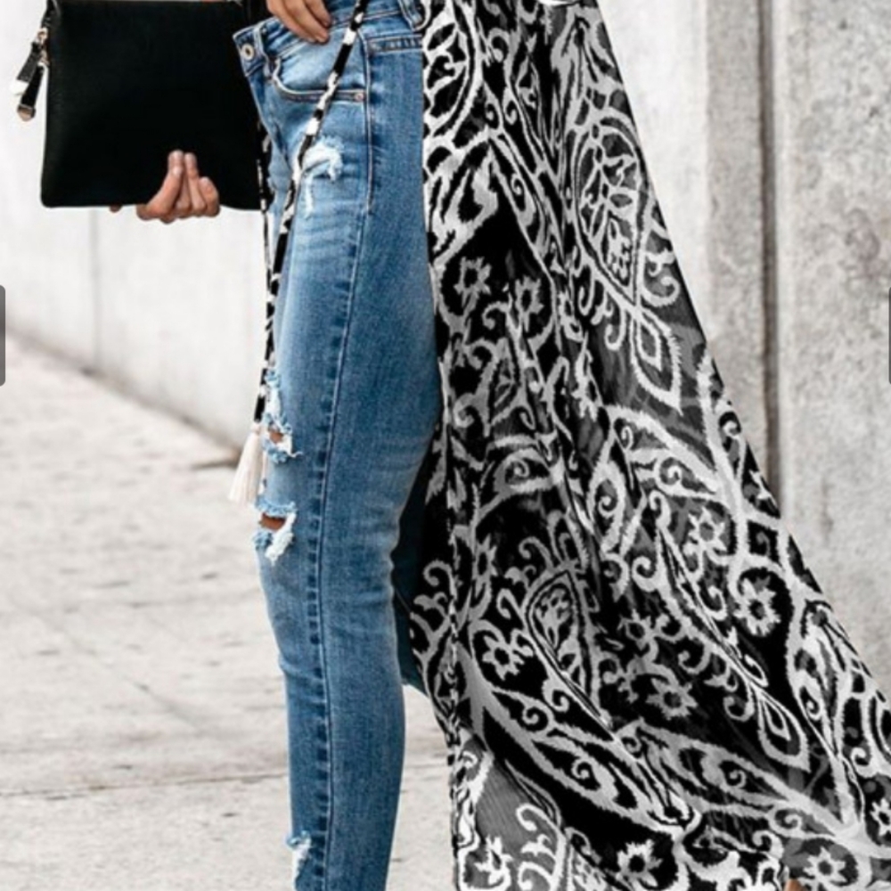 1 left💗New boutique printed duster kimono - Picture 2 of 11